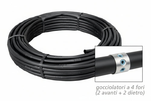 TUBO ALA GOCCIOLANTE PORTATA 2 LT/H mm. 16 LUNGHEZZA MT.400 PASSO CM.40