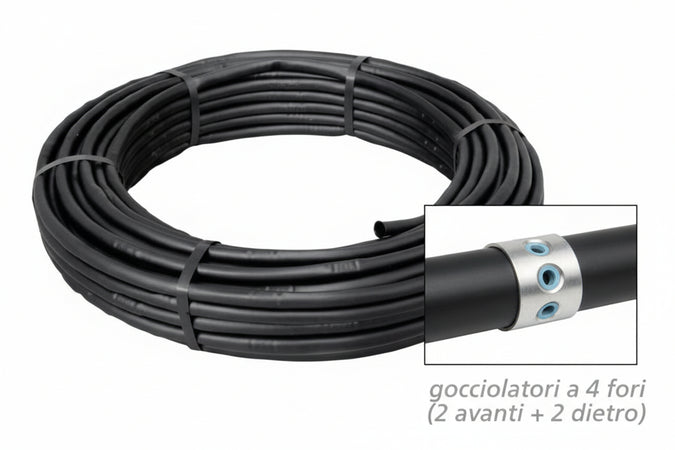 TUBO ALA GOCCIOLANTE PORTATA 2 LT/H mm. 16 LUNGHEZZA MT.400 PASSO CM.40