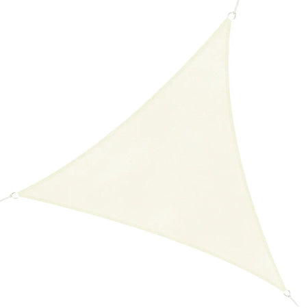 Tenda a Vela Triangolare Parasole in HDPE per Spazi Esterni, 3x3x3 m, Crema Bianco Avorio ZX201-0617ZX2