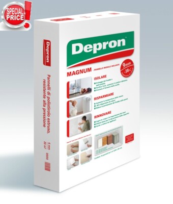 PANNELLO ISOLANTE DEPRON CM. 80X125 SPESSORE MM. 12 CONFEZIONE DA 10 PEZZI