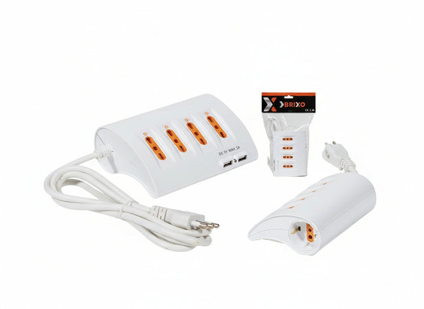 MULTIPRESE DA TAVOLO BRIXO PRESE + SCHUKO + USB