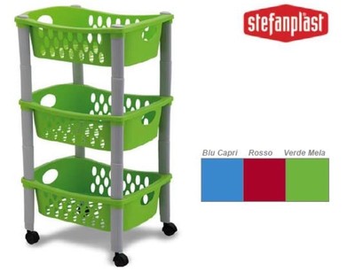 CARRELLI CARRELLO OTELLO CM. 30x40x70 h A 3 PAINI C/RUOTE