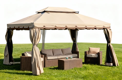 SET 4 TELI LATERALI MT. 3X4 ECRU' PER GAZEBO SAHARA ADVENTURE MAGNUM