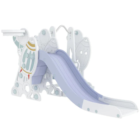 Gioco per Bambini 18-48 Mesi, Set 3 in 1 in Plastica con Altalena, Scivolo e Canestro, 150x185x92 cm SD9331-038V00GYSD9