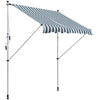Tenda da Sole da Esterno 2x1.5m a Rullo con Manovella, Altezza e Angolazione Regolabile, Bianco e Verde ZA4840-182MX