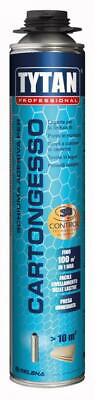 SCHIUMA ADESIVA PER CARTONGESSO TYTAN 840 ML PRESA RAPIDA UTILIZZO A PISTOLA