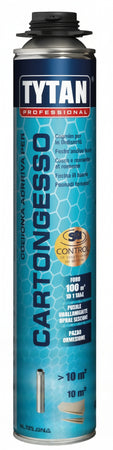 SCHIUMA ADESIVA PER CARTONGESSO TYTAN 840 ML PRESA RAPIDA UTILIZZO A PISTOLA
