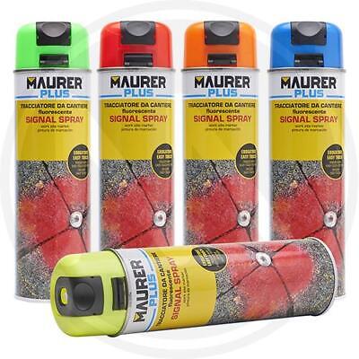 TRACCIATORE per Cantieri SPRAY FLUORESCENTE MAURER PLUS ml. 500