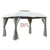 GAZEBO IN METALLO UTAH 3,3X3,3 MT COLORE ECRU' ARREDO GIARDINO ESTERNO GAZEBI