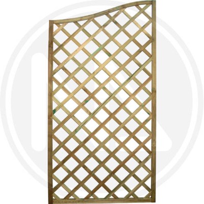 PANNELLO GRIGLIATO IN LEGNO IMPRENATO ONDA GRANDE CM. 180X90 ARREDO GIARDINO 2PZ