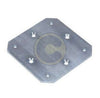 SISTEMA DI FISSAGGIO VELE OMBREGGIANTI CONTROPIASTRA ZINCATA A FUOCO CM.25X25