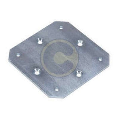 SISTEMA DI FISSAGGIO VELE OMBREGGIANTI CONTROPIASTRA ZINCATA A FUOCO CM.25X25