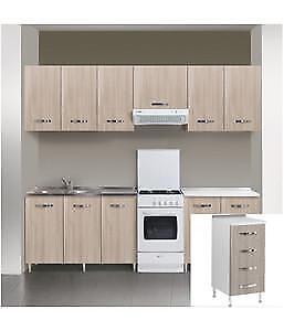 KIT CUCINA BASE 4 CASSETTI CM. 40X50X85H OLMO CASSETTIERA