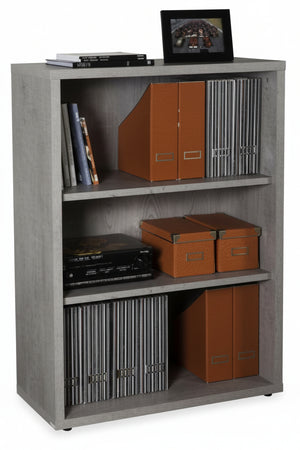 LIBRERIE LIBRERIA PRATICO CM. 35,7X81,6X112H CEMENTO