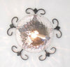 PLAFONIERA LAMPADA APPLIQUE EDERA CM.35 COLORE NERO ARGENTO