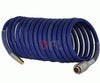 TUBI TUBO A SPIRALE IN NYLON CON RACCORDI PER ARIA COMPRESSA 8x10 - mt. 15 BLU