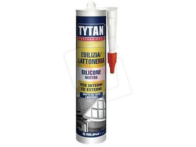SILICONE EDILIZIA NEUTRO TYTAN PROFESSIONAL AVORIO O TRASPARENTE ML.300