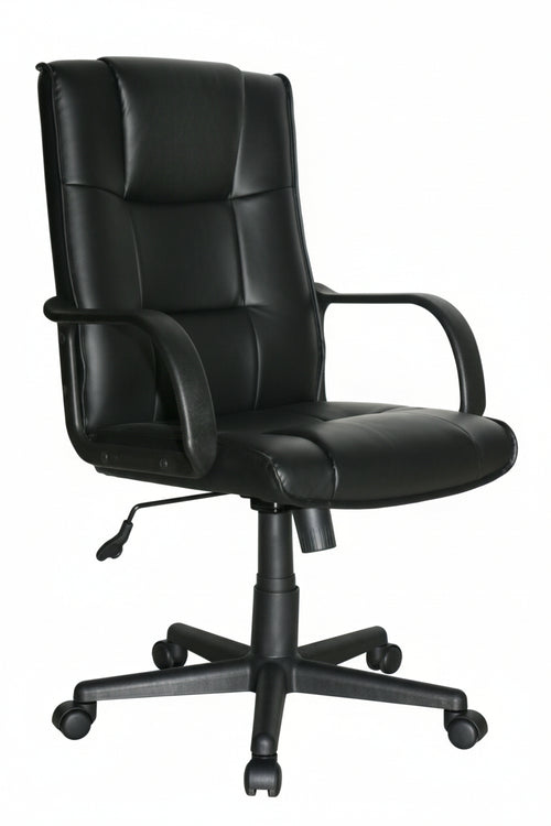 POLTRONA DIREZIONALE MOD.1421 COLORE NERO OSCILLANTE GIREVOLE