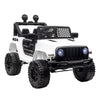 Macchina Elettrica per Bambini Jeep Fuoristrada con Telecomando e 2 Velocità, 100x65x72 cm, Bianco RF6370-142V91WTRF6