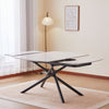 Tavolo Canopus con sistema ad apertura rotante, design moderno, 130/190 x 90 x h 76 cm