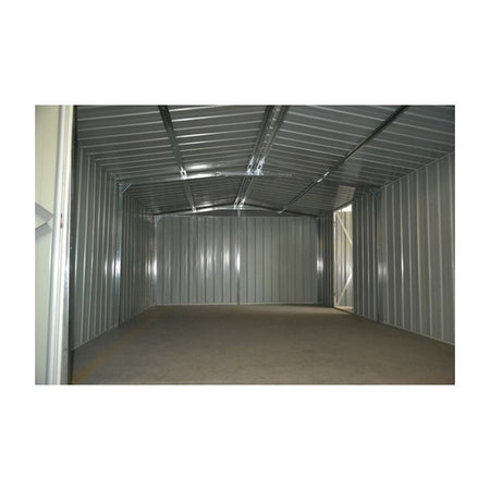 Box garage lamiera deposito in Acciaio Zincato 360x600cm x h2.32m - 346KG - 21,6mq - VERDE