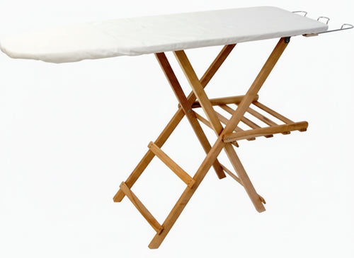 ASSI ASSE DA STIRO RUSTICHELLO PIANO IN LEGNO DI PINO CM.120x32