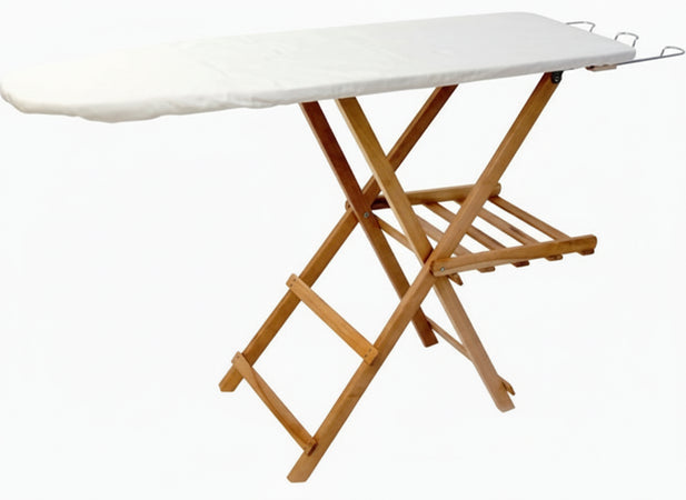 ASSI ASSE DA STIRO RUSTICHELLO PIANO IN LEGNO DI PINO CM.120x32