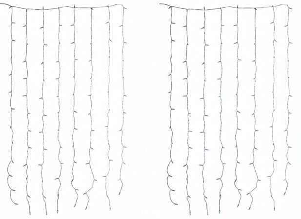 TENDE LUCI LED A BATTERIA PER ESTERNO 208 LED CAVO LUCI 3MT ARTICOLI NATALIZI