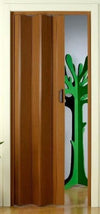 PORTE PORTA A SOFFIETTO MONICA CM.83x214 h COLORE NOCE