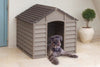 CUCCIA PER CANI IN RESINA GRANDE CM. 78X84X80 BEIGE MARRONE