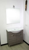 MOBILE BAGNO ANTONELLA CM. 85 BIANCO PALISSANDRO COMPLETO DI SPECCHIO