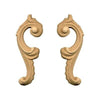 Fregio per Mobili in Pasta di Legno finitura Grezza Dx+Sx 35x92 mm art.03.4860