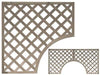 PANNELLI PATIO IN LEGNO SEMIARCO CM. 90X90 RECINZIONI ARREDO GIARDINO PZ.2
