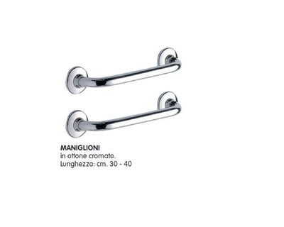 MANIGLIONE IN OTTONE CROMATO CM. 30