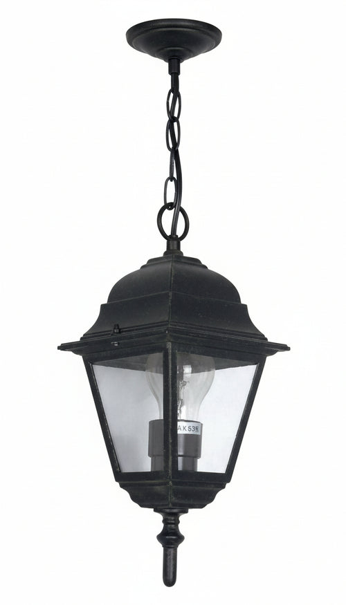 LANTERNA PLAFONIERA APPLIQUE DANUBIO CON CATENA CM.15x15x97 h