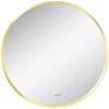 Specchio Bagno Rotondo con Cornice da Parete in Lega di Alluminio, Ø50x2cm, Oro WF5834-394V01GDWF5