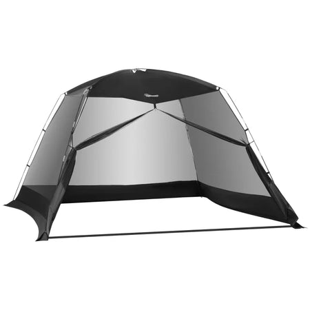 Tenda da Campeggio e Spiaggia a Rete Anti UV per 4 Persone con Borsa di Trasporto, 3x3 m Nero IQ9A20-221IQ9