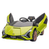 Lamborghini Macchina Elettrica per Bambini 12V con Fari e Musica, Telecomando e Velocità 3-5km/h, Età 3-5 Anni, 108x62x40cm, Verde NB9370-171V90GNNB9
