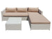 SET RATTAN SALOTTINO AD ANGOLO RELAX MORNING DIVANO 2POSTI CHAISE LONGE E TAVOLO