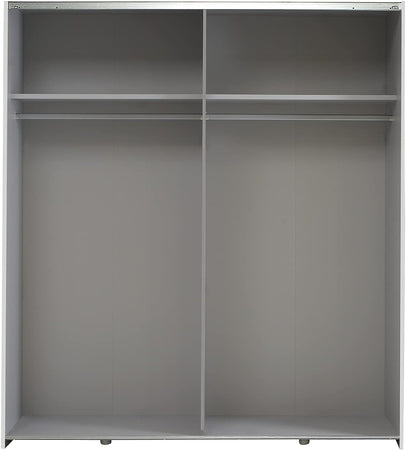 armadio moderno per camera da letto 2 ante scorrevoli in legno specchio marrone T2245,266S