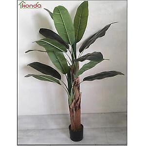 PIANTA Ornamentale Artificiale completa di base BANANA cm. 165 pz. 2