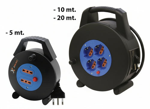 AVVOLGICAVO ELETTRICO 3X1 MT.5 PROLUNGA PROLUNGHE CAVI ELETTRICI