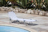 LETTINO PIEGHEVOLE IN ALLUMINIO PLAYA COLORI BIANCO O BLU