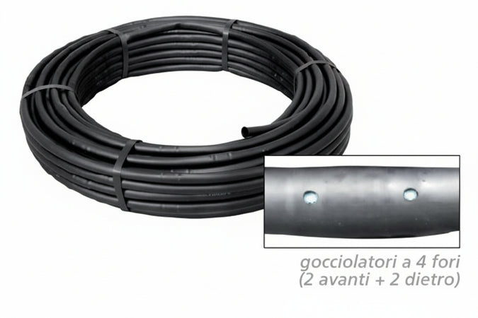 TUBO ALA GOCCIOLANTE PORTATA 2 LT/H  mm. 16 LUNGHEZZA MT.100 PASSO CM.20