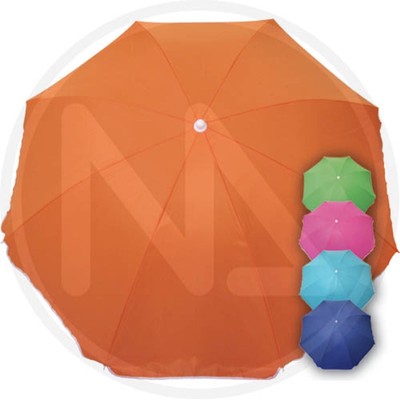 OMBRELLONE DA SPIAGGIA TINTA UNITA COLORI ASSORTITI DIAMETRO CM. 180