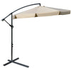 Ombrellone da Giardino Ø2.7x2.7m a Braccio con Tettuccio Regolabile, Marrone Chiaro 84D-161LR