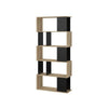 KIT LIBRERIA SCAFFALE 10 VANI MODERNO 80X29X173 CM NERO LEGNO ARREDO UFFICIO