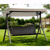 DONDOLO DA GIARDINO 3 POSTI IN POLYRATTAN MOD. TERRACINA CM. 193X117X167