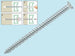 100 PZ VITI PER CALCESTRUZZO TPS TORX MISURA 7,5 x L150 MM