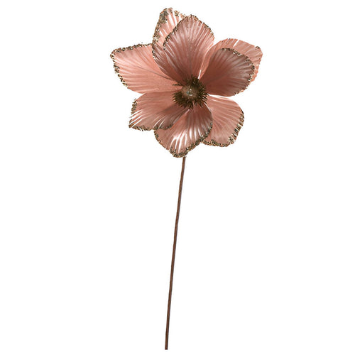 Fiore di magnolia artificiale, decorazione natalizia per interno ed esterno da Ø 23 x 60 cm